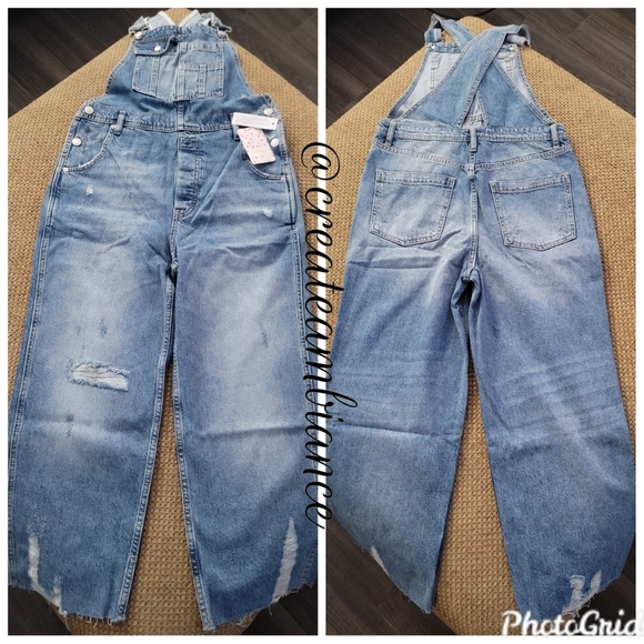 🔥Size 25🔥We the Free Baggy Boyfriend Overalls - Picture 5 of 7